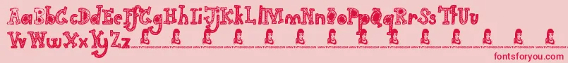 フォントGimme Your Love – ピンクの背景に赤い文字