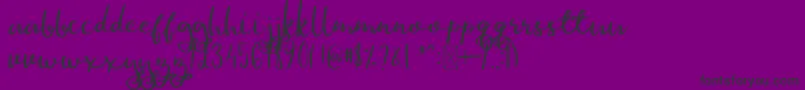 Fonte GinaAnn – fontes pretas em um fundo violeta
