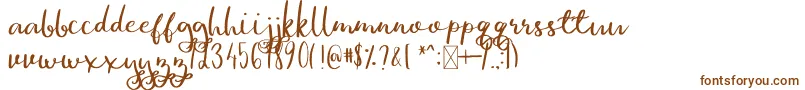 Шрифт GinaAnn – коричневые шрифты на белом фоне