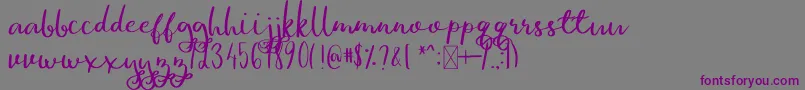 Шрифт GinaAnn – фиолетовые шрифты на сером фоне