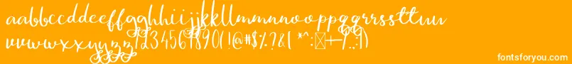 GinaAnn Font – White Fonts on Orange Background