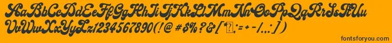 Ginchiest-Schriftart – Schwarze Schriften auf orangefarbenem Hintergrund