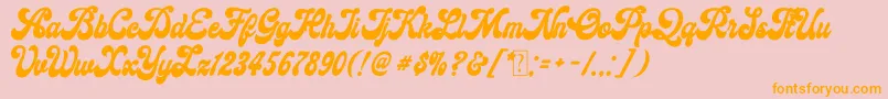 Ginchiest Font – Orange Fonts on Pink Background