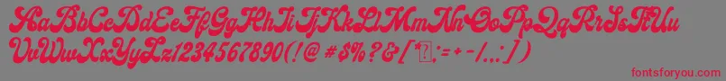 Ginchiest Font – Red Fonts on Gray Background