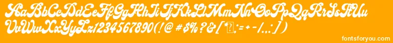 Weitere Informationen zur Ginchiest-Schriftart Ginchiest-Schriftart – Weiße Schriften auf orangefarbenem Hintergrund