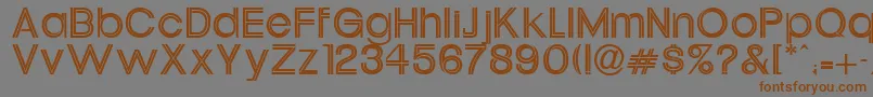 Шрифт Oneil – коричневые шрифты на сером фоне