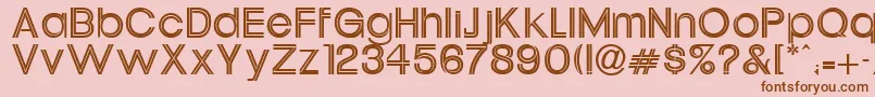 フォントOneil – ピンクの背景に茶色のフォント
