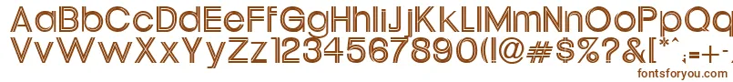 Czcionka Oneil – brązowe czcionki na białym tle