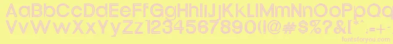 Oneil-fontti – vaaleanpunaiset fontit keltaisella taustalla