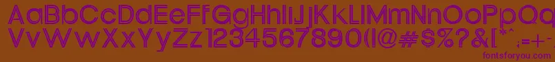 Oneil-Schriftart – Violette Schriften auf braunem Hintergrund
