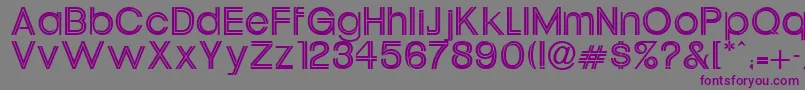 Oneil-fontti – violetit fontit harmaalla taustalla
