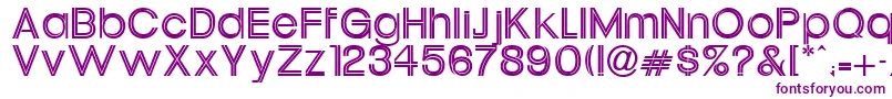 Oneil-Schriftart – Violette Schriften auf weißem Hintergrund