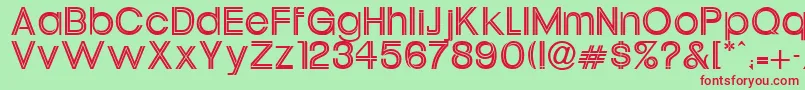 Oneil Font – Red Fonts on Green Background