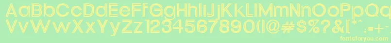 Oneil-Schriftart – Gelbe Schriften auf grünem Hintergrund