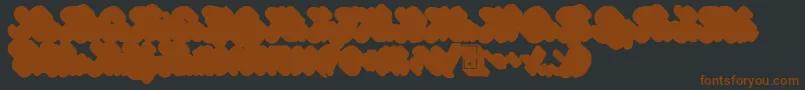 GinchiestShadow-Schriftart – Braune Schriften auf schwarzem Hintergrund
