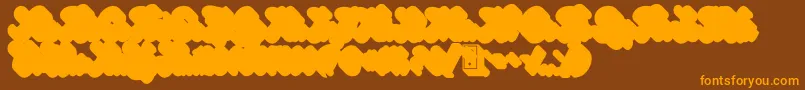 GinchiestShadow-Schriftart – Orangefarbene Schriften auf braunem Hintergrund