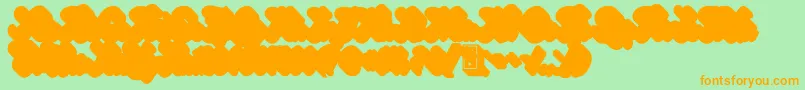 GinchiestShadow Font – Orange Fonts on Green Background