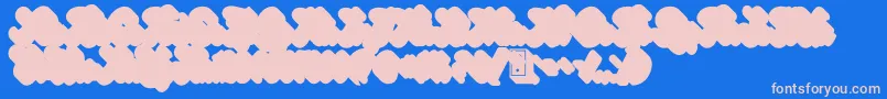 GinchiestShadow Font – Pink Fonts on Blue Background