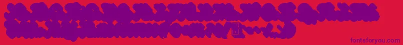 GinchiestShadow Font – Purple Fonts on Red Background