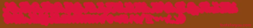 GinchiestShadow Font – Red Fonts on Brown Background