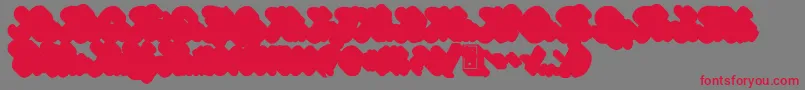 GinchiestShadow-Schriftart – Rote Schriften auf grauem Hintergrund