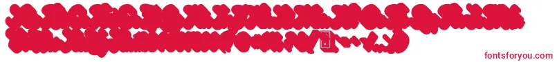 フォントGinchiestShadow – 白い背景に赤い文字