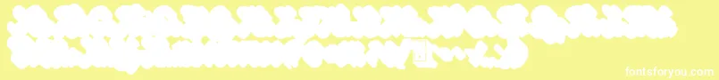 GinchiestShadow Font – White Fonts on Yellow Background