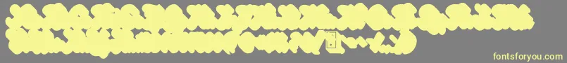 GinchiestShadow Font – Yellow Fonts on Gray Background