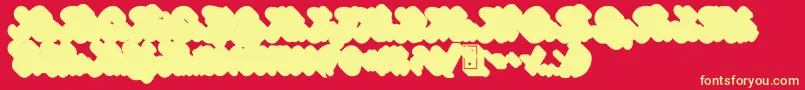 GinchiestShadow Font – Yellow Fonts on Red Background