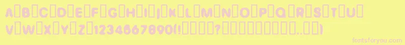 Ginger Font – Pink Fonts on Yellow Background