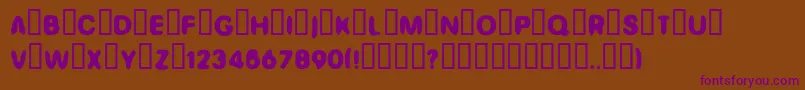 Ginger-Schriftart – Violette Schriften auf braunem Hintergrund