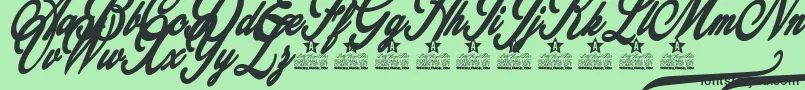 Gingerale Personal Use Font – Black Fonts on Green Background