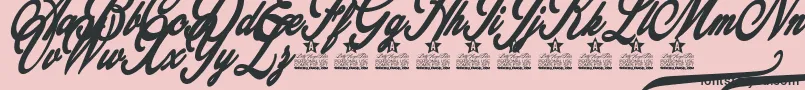 Gingerale Personal Use Font – Black Fonts on Pink Background