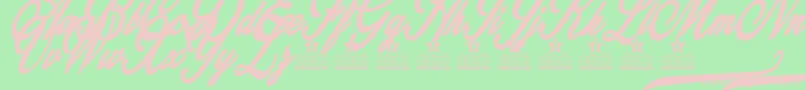 Gingerale Personal Use Font – Pink Fonts on Green Background