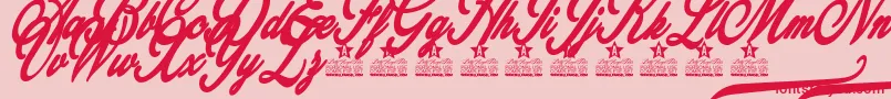 Gingerale Personal Use Font – Red Fonts on Pink Background