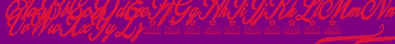 Gingerale Personal Use Font – Red Fonts on Purple Background