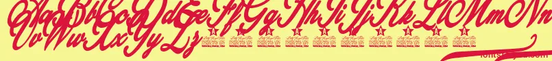 Gingerale Personal Use Font – Red Fonts on Yellow Background