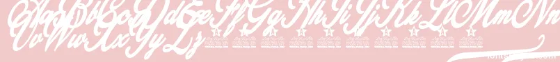 Gingerale Personal Use Font – White Fonts on Pink Background