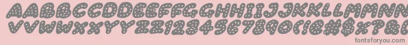 Gingerbread Italic Font – Gray Fonts on Pink Background