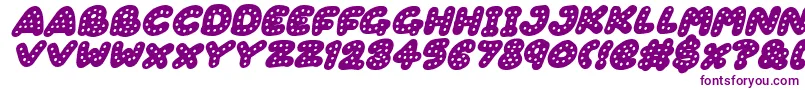 Gingerbread Italic-fontti – violetit fontit valkoisella taustalla