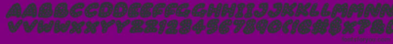 Gingerbread Italic-fontti – mustat fontit violetilla taustalla