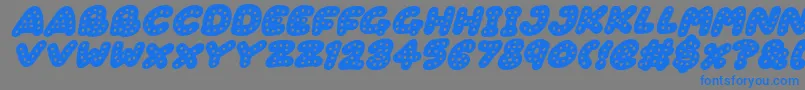 Gingerbread Italic Font – Blue Fonts on Gray Background