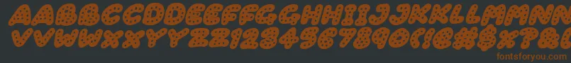 Gingerbread Italic Font – Brown Fonts on Black Background