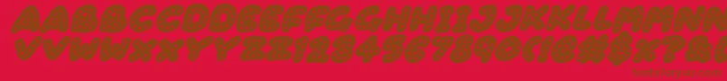 Police Gingerbread Italic – polices brunes sur fond rouge