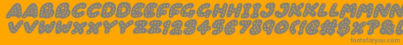 Gingerbread Italic Font – Gray Fonts on Orange Background