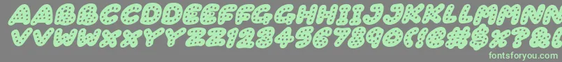 Шрифт Gingerbread Italic – зелёные шрифты на сером фоне