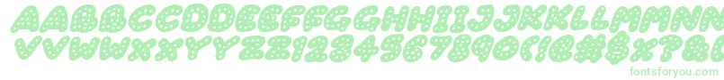 フォントGingerbread Italic – 緑のフォント