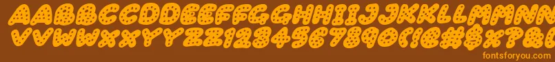 Gingerbread Italic Font – Orange Fonts on Brown Background