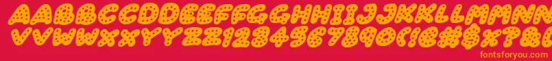 fuente Gingerbread Italic – Fuentes Naranjas Sobre Fondo Rojo
