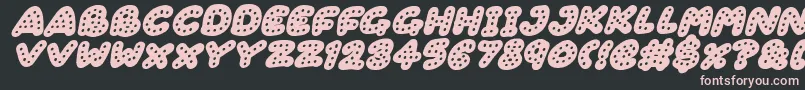 Fonte Gingerbread Italic – fontes rosa em um fundo preto